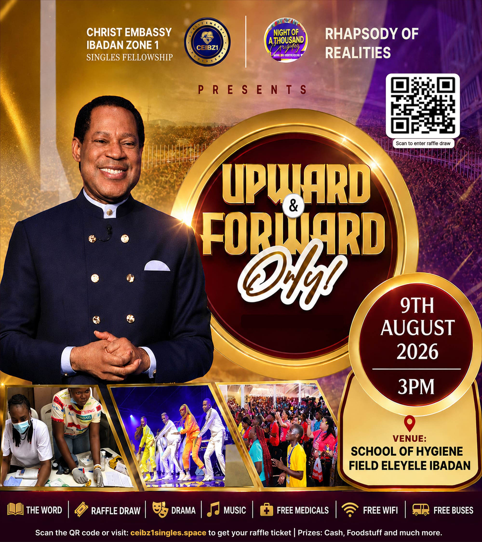 Upward and Forward Only event banner